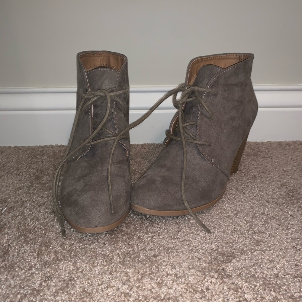 Brown ankle booties